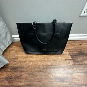 Guess Black Leather Tote Bag